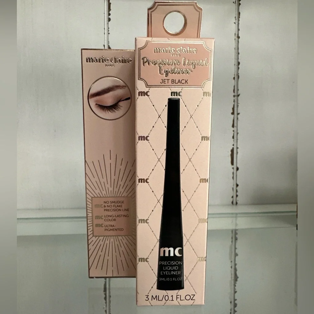 Marie Claire Precision Liquid Eyeliner Jet Black 3mL, Ultra Pigmented